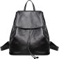 Convertible Women Leather Backpack black