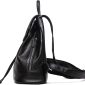 Convertible Women Leather Backpack black design