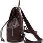 Convertible Women Leather Backpack coffee brown design1