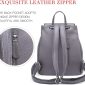 Convertible Women Leather Backpack grey2 design