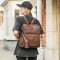 Leather Backpack Purse Shoulder Bags with Tassel Brown 2