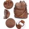 Leather Backpack Purse Shoulder Bags with Tassel Brown 6