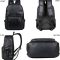 Stylish Black Leather Backpack with Laptop Compartment for Travel 2