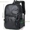 tylish Black Leather Backpack with Laptop Compartment for Travel 7